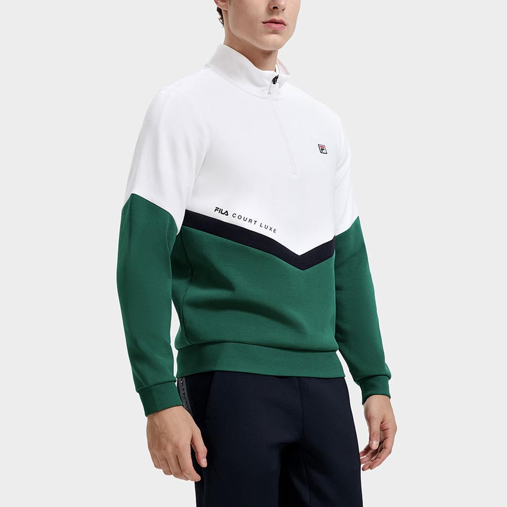 New FILA Sweatshirts Men's Jade White A11M313204F-WT