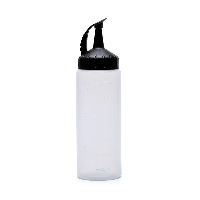 Plastic Squeeze Bottle with Scale for Oil, Sauce, and Condiments