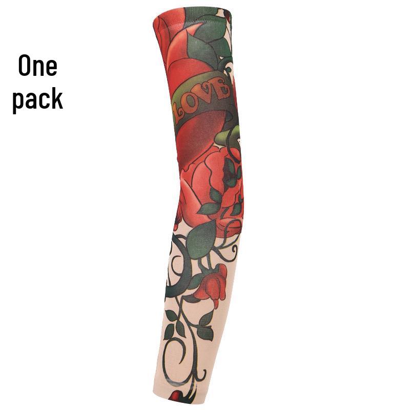 Seamless Outdoor Flower Tattoo Arm Sleeve - UV Protection for Cycling In Various Colors