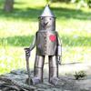 Vintage Tin Man Garden Ornament Weather-resistant Love Heart Soldier Statue Sculpture Outdoor Yard Art Decoration Ornament