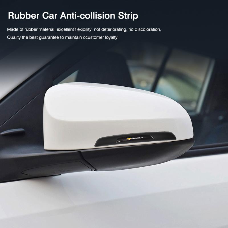 4Pcs Car Logo Anti-collision Strip Door Edge Protective Sticker For Chevrolet Corvette Montana TrailBlazer Silverado Traverse SS