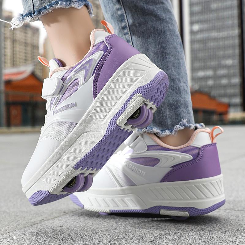 29-40 Children's Shoes Four Wheel Sports Boots Roller Skating Removable Student Skating Shoes Sneakers Girl Skate Shoes