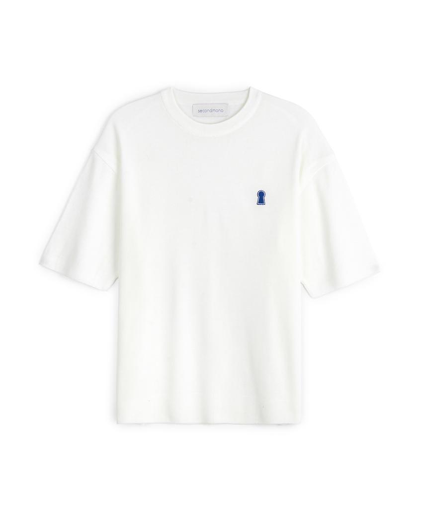 Sekeonmonollogeu Keyhole Round Short Sleeve Summer Knit Ivory Sekt006Ivory