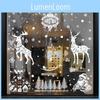 Christmas Decor Pvc Static Clings Snowflakes And Santa For Holiday Festivities