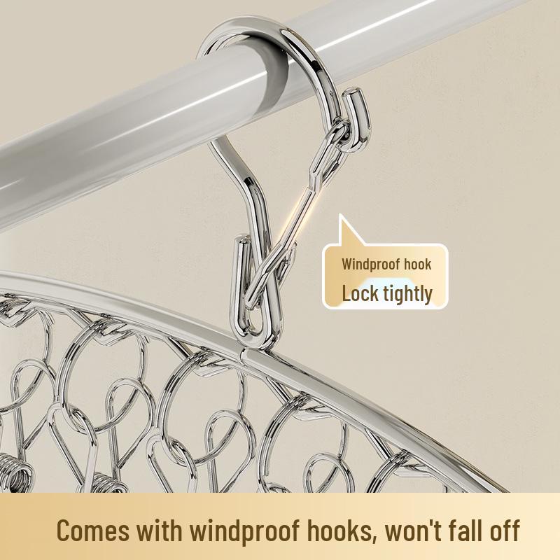 Stainless Steel Multi-Clip Clothes Drying Rack for Socks and Underwear