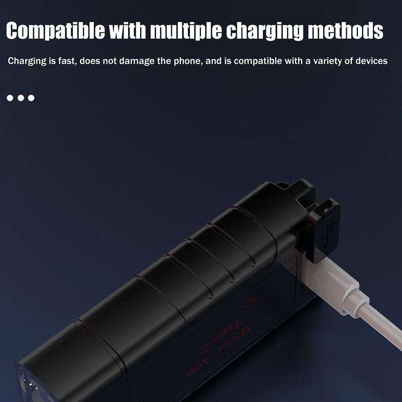 Dual Core Led Flashlight Waterproof Lightweight Rechargeable Outdoor Camping Strong Light Long-Range Portable Keychain Light