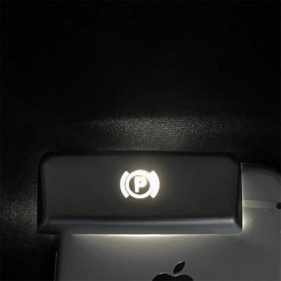 Black/Silver ABS Car Foot Brake Release Button Cover For Benz GLA GLE GLS 16-19