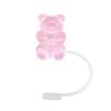 8mm Acrylic 3D Colorful Bear Silicone Straw Topper Tumbler Dust-proof . Straw Party Cup Accesso X3G2