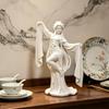 3D Printed Traditional Chinese Water Sleeve Dance Sculpture Mini Dancer Figurine for Desk Decor Small Gift