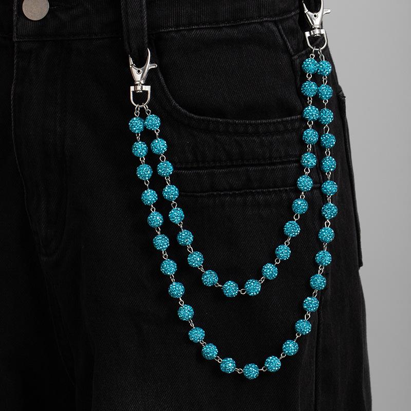 Catena Vita da Donna di Alta Gamma con Strass e Perline Ceramiche Colorate