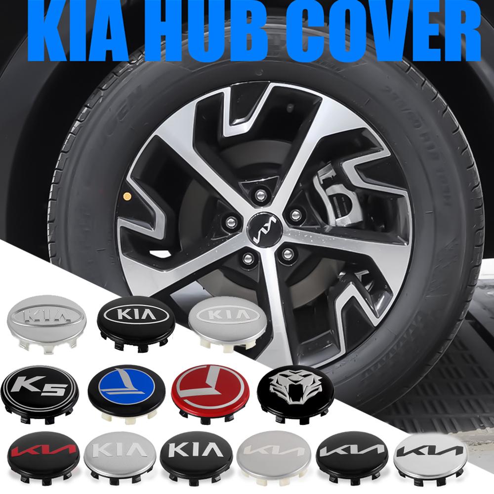 4 Stück 56/58mm Auto Radnabenabdeckung Aufkleber für Kia Sportage 3 Rio Ceed Carnival Forte Seltos Picanto Soul EV6 Niro