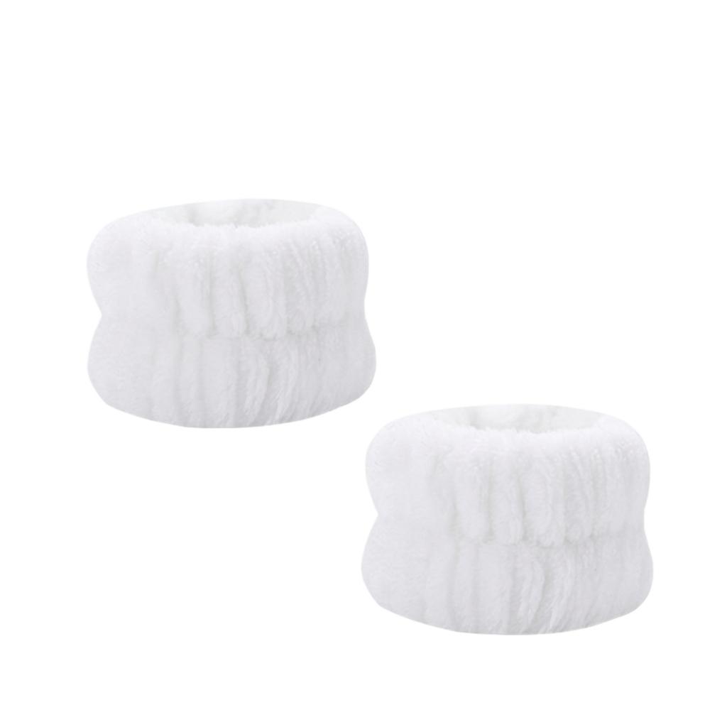 Absorbent Wristband Hair Tie Set Soft Fabric Sweatband for Sports Yoga Face Washing and Wrist Protection Sleeve Band Hair Accessory