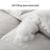 Reine Baumwolle Jacquard Doppellagige Auslaufdichte Daunendeckenhülle mit Kassettensteppung und Füllrohr-Anleitung