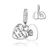 Ahthen Copper Bead Charms Forever In My Heart Charm Fit Snake Chain Bracelets Necklaces for Women Jewellery Making