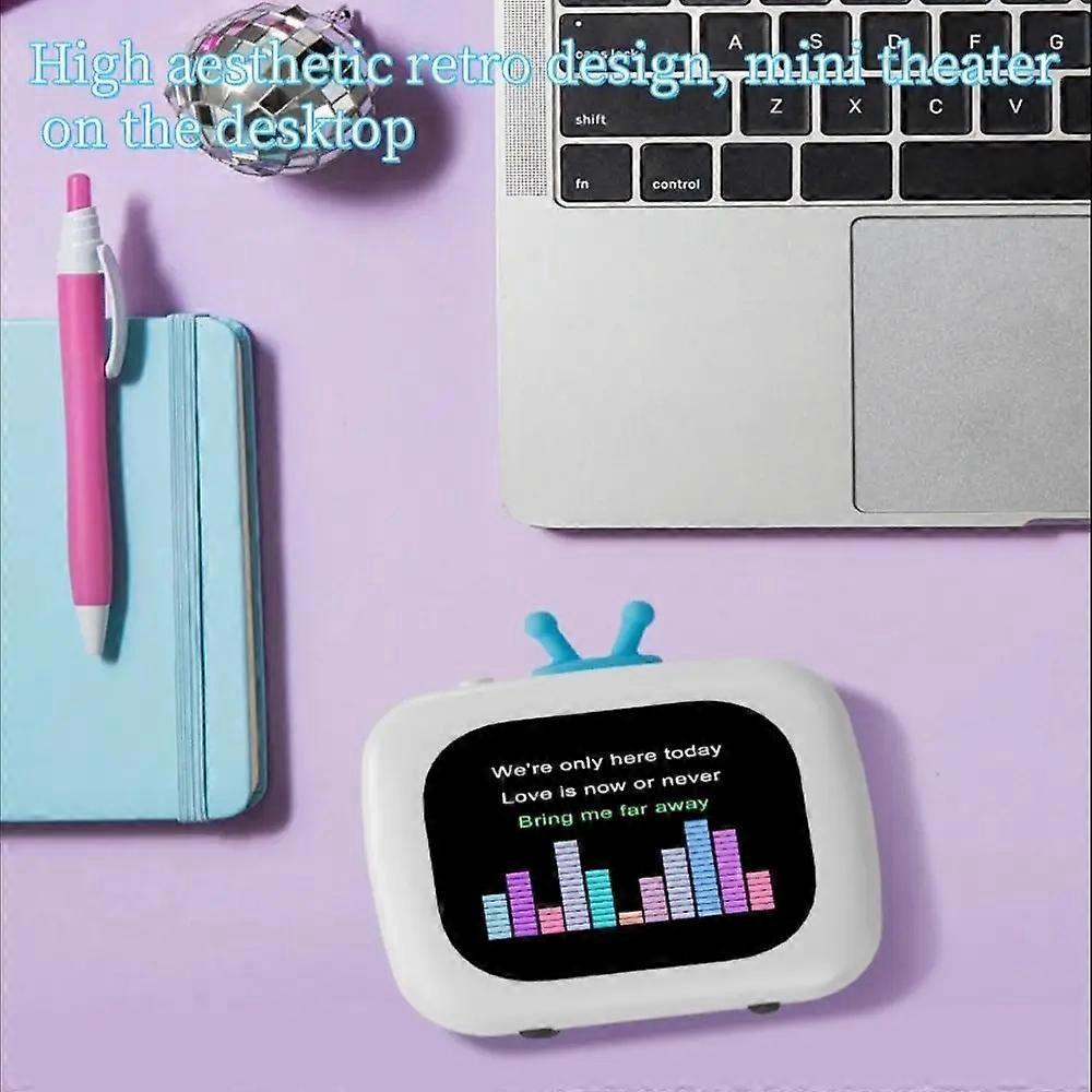 TV Appearance Mini Bluetooth Speaker Multifunctional Stereo Sound Subwoofer Mini Wireless Sound Box with Screen