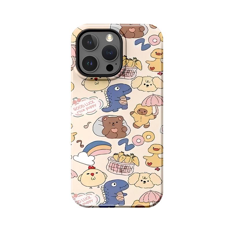 

Sublimation Coated Glossy Phone Case Hard Plastic +TPU Soft TPU Shell Cute Cartoon Animals Patterned Full Protective Back Cover for iPhone Samsung iPhone 7 / iPhone 8