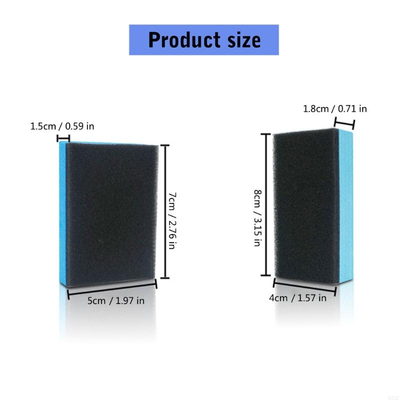 2025 New Universal Vehicle Waxing Pad Sponges Car Ceramic Coating Applicator Sponge Automotive Detailing Sponge Block Pack of 2