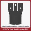 Car Floor Mats For 2026 2025 New Tesla Model Y Juniper All Weather TPE Floor Mat Cargo Liner Rear Trunk Mat Frunk Backrest Mats