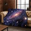 Universe Milky Way Space Stars Galaxy Earth Flannel Blanket Soft Warm Throw Blanket for Bedroom Living Room Bed Travel Camping