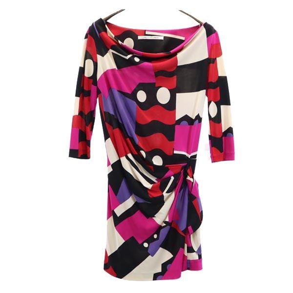 

DIANE VON FURSTENBERG шелк Длинный рукав цельный Боковая лента Женский Б/у