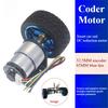 JGB37-520 מנוע קידוד מיניאטורי לרכב חכם DC 12V ערכת רכב 7-1590 סל"ד מדידת מהירות קדימה ואחורה מנוע גיר מתכת
