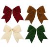 12 Stück 6-Zoll Samt Weihnachts Schleifen Feiertags Anhänger Weihnachtsbaum Schleifen Ornamente Für DIY Basteln Hochzeitskranz Süßigkeitstüte