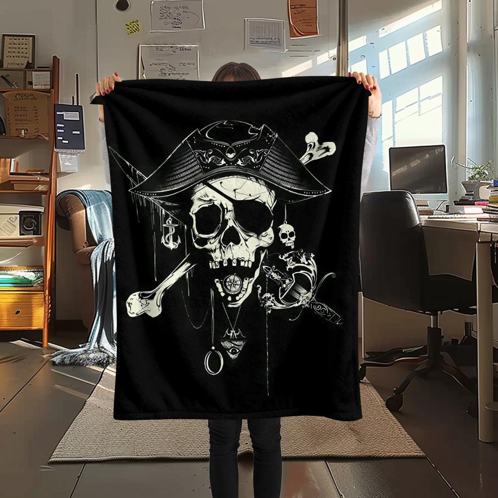 skeleton Print Flannel Blanket,High quality Comfortable for All Seasons,Home Decor,Warmth and Comfort,Perfect for Christmas Gifts