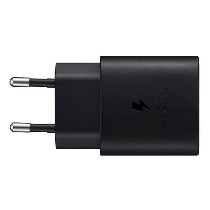 25W Fast Wall Charger - Phonillico - Compatible with Samsung Galaxy - USB-C - Black - Fast Charging
