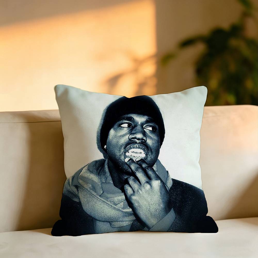 Hot Singer KKanye West Square DoubleSided printed Pillow Case Bedroom Bedside Pillow Sofa Cushion Cover