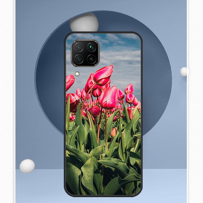 Tulips Flower For Huawei Nova 12i 12s 11i 8i Y91 Y60 Y70 Y72 Y90 Y61 9 10 SE P20 P40 Lite P30 P60 Pro Case