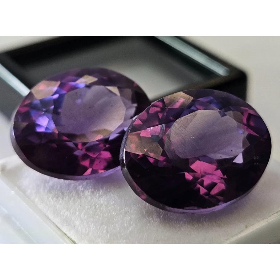 Natural Alexandrite Color Change Oval Cut 7-8 Ct Pair Stunning Gemstone
