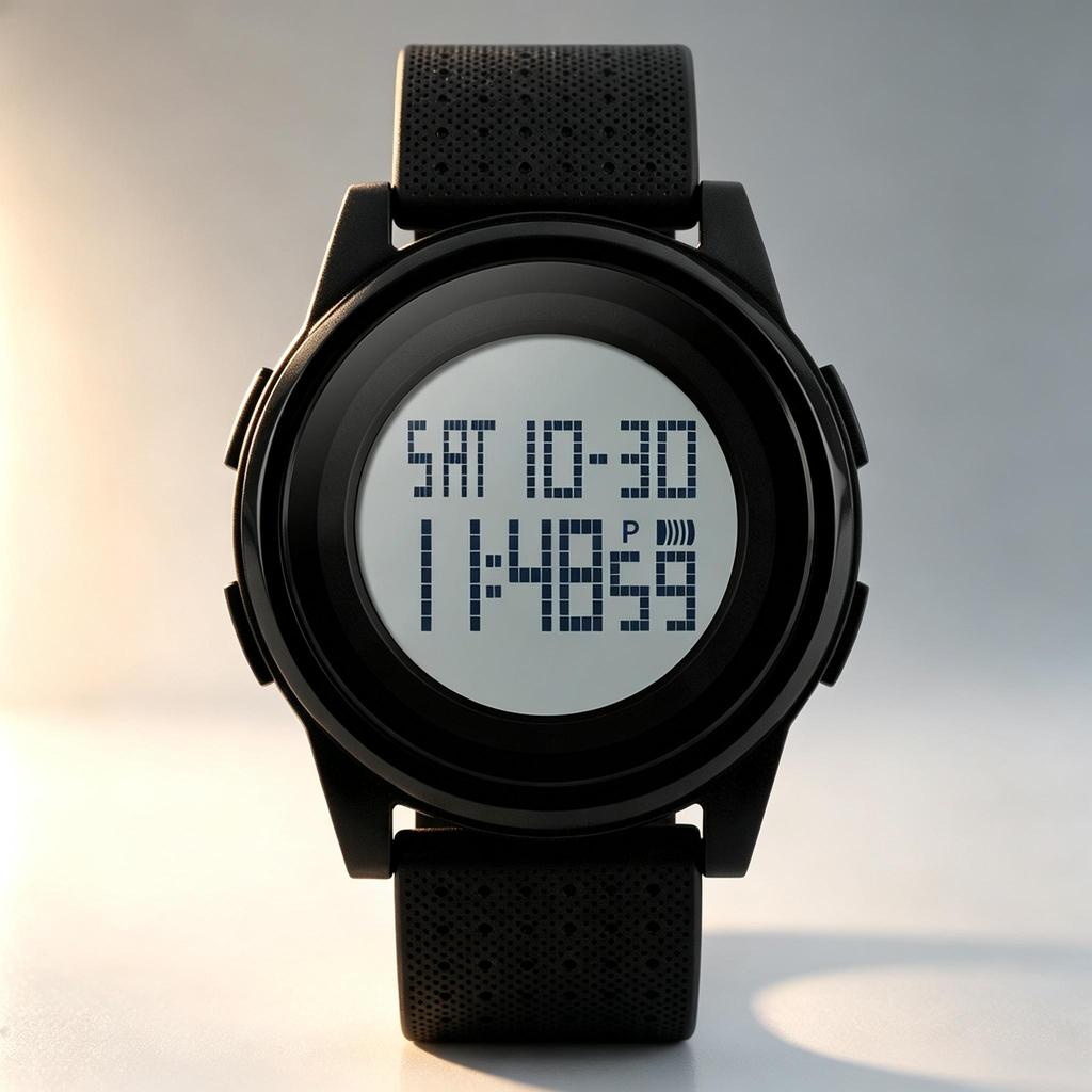 Unisex Digital Watch SKMEI Large Dial LED Backlight School 50M Waterproof 1206
