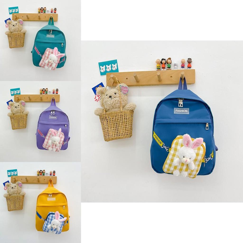 Cute Colorful Bunny Backpack For Kids Stylish Durable Oxford Fabric Preschool Bag