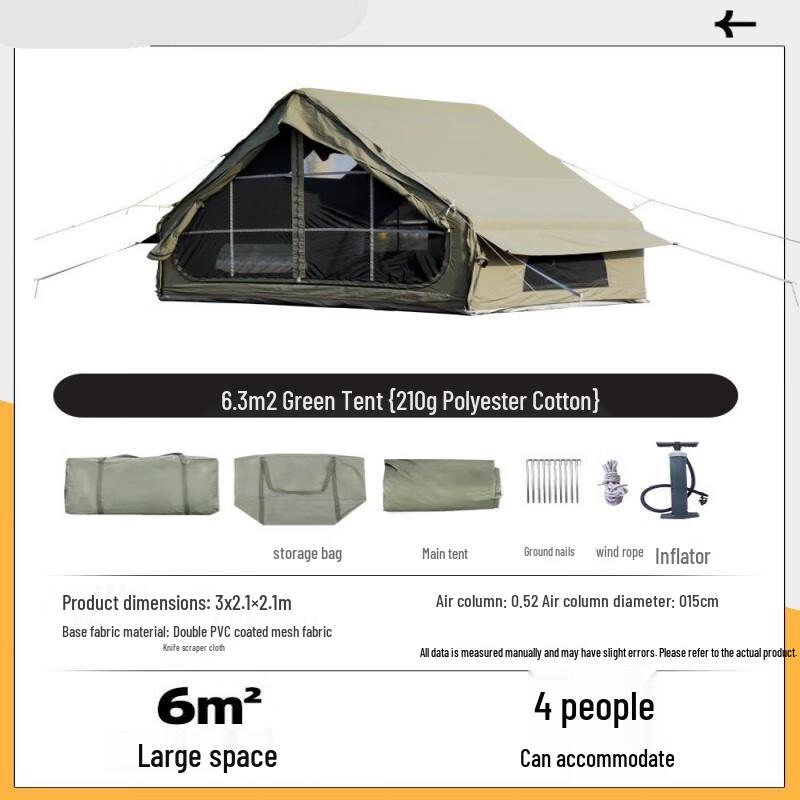 Yuzhan Outdoor Inflatable Camping Tent 6 sqm