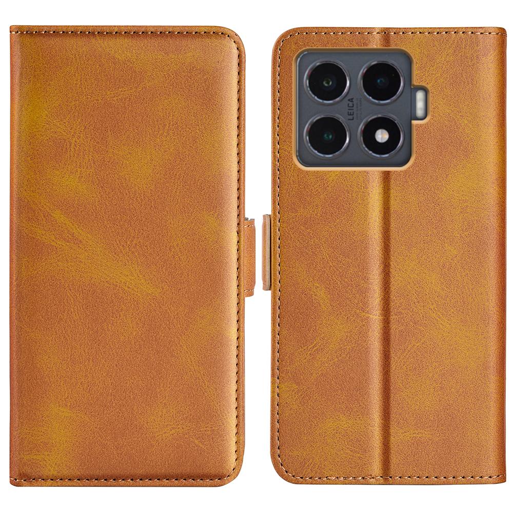 

For Xiaomi 15T Pro Case Calf Texture Leather Wallet Phone Cover - Black