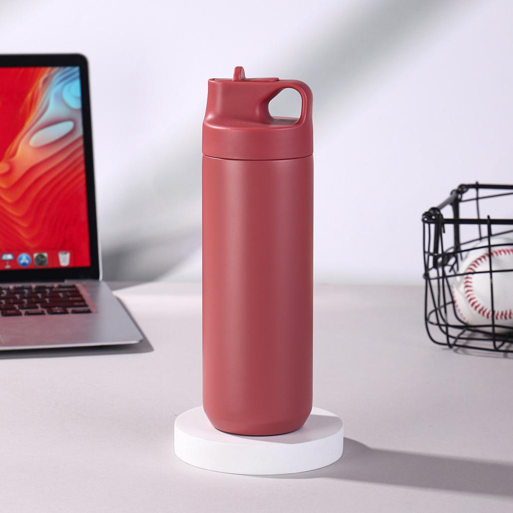 Japanese Portable Cover Straw Cup 101 Stainless Steel Vacuum Thermos Cup Outdoor Mountaineering Accompanying Sports Kettle