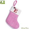 Pink Christmas Alphabet Knitted Socks Thickened Large Capacity Candy Gift Bags Festival Exquisite Christmas Tree Ornaments