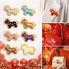 Chinese Style Horse Brooch Embroidery Details Retro Design Little Pony Pin Brocade Material Luxury Song Brocade Brooch