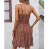 Women Dresses 2025 Summer Sleeveless Strap Dress Sexy V-Neck Striped Women Dress J878