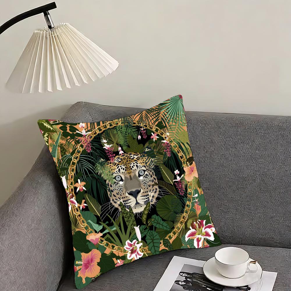 Animals Classical Cushion Cover Pillowcase Ultra Soft Skin Friendly Fabric Cloud Like Comfort  Concealed Zipper