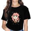 Anya Cute Anime Spy×Family Women T Shirt Fibre Fashion O-Neck Polyester TShirt