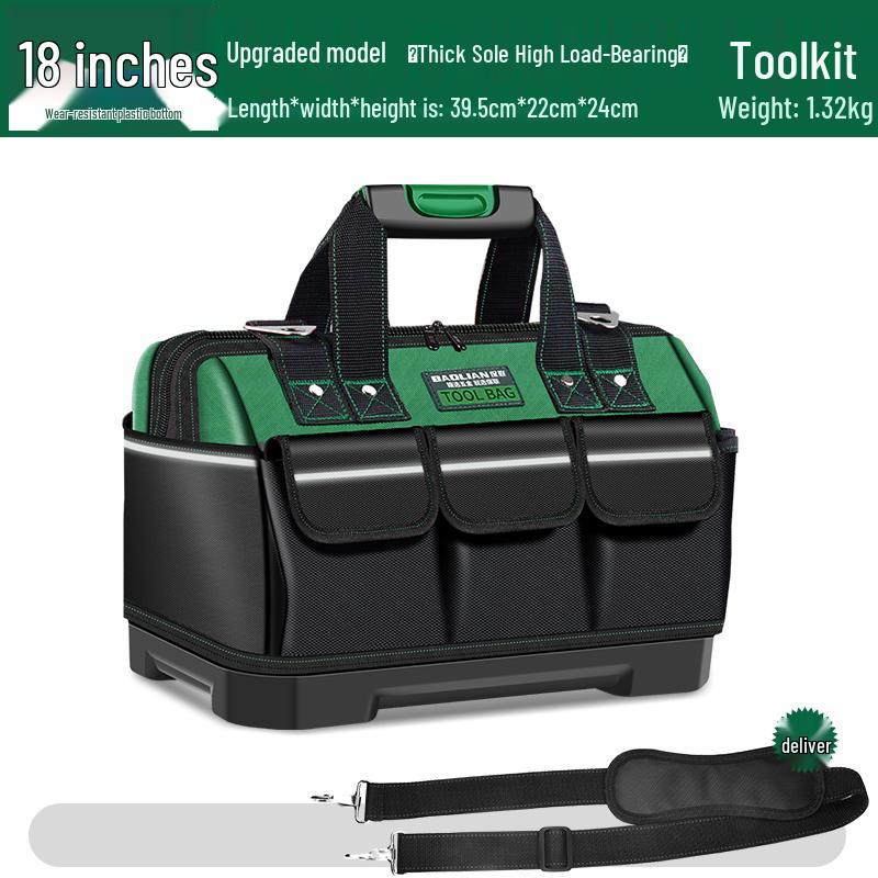 Große Multifunktionale Elektriker Werkzeugtasche: Wasserdichtes, verschleißfestes Segeltuch mit dickem Stoff für praktische Aufbewahrung und Pflege.