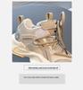 2026 Trendy Kids' Non-Slip White Running Shoes - Spring Leather Surface for Middle and Big Boys