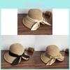 Cappello di Paglia Elegante Francese a Tesa Larga con Spacco per Spiaggia e Protezione Solare