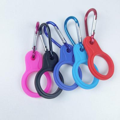 Outdoor Sports Water Bottle with Carabiner and Silicone Holder for Climbing and Travel