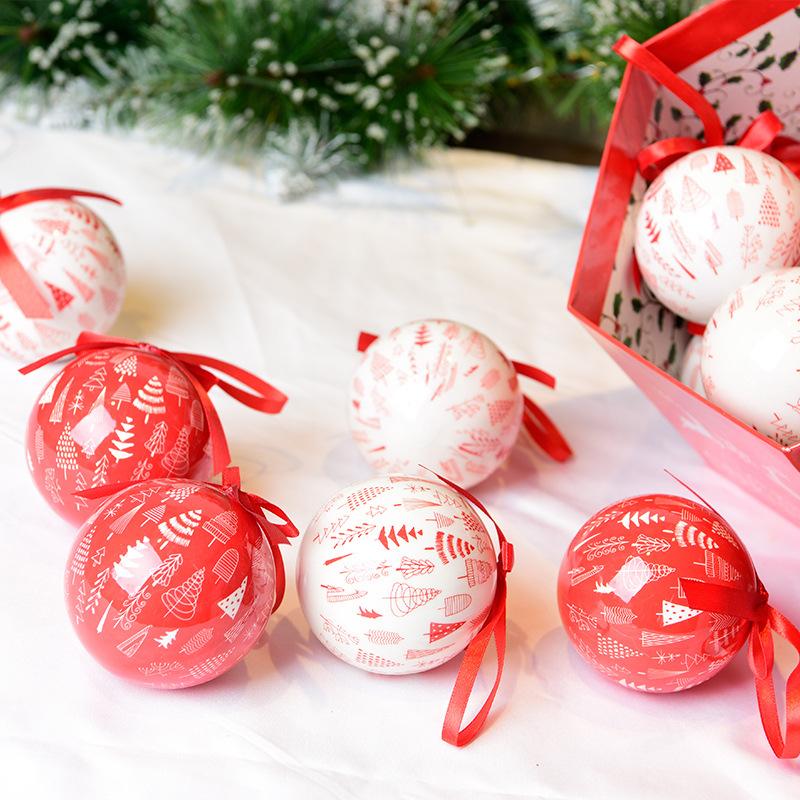 Christmas Tree Hanging Decoration Ball 14 Pcs Ball Gift Box Packaging Home Ornament New Year Party Holiday Decor Xmas Tree Baubles