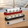 2 Pieces 5-Terminal Busbar Heat Resistant Power Distribution Block Compact