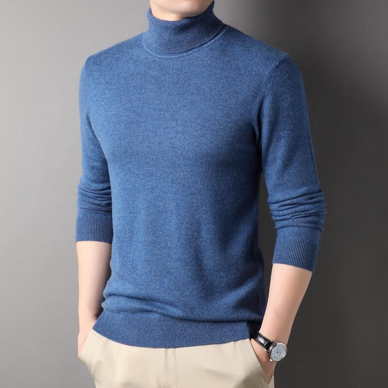 

Yiliteng Men s 100% Merino Wool Turtleneck Pullover Sweater 190