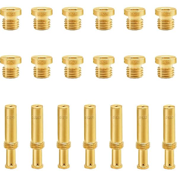 

Alconstar 19 pcs Super B E G Carburetor Jets Assortment Kit for HD Carburetor Replacement Jets 12PCS Main Jets 7PCS Slow Pilot 19pcs