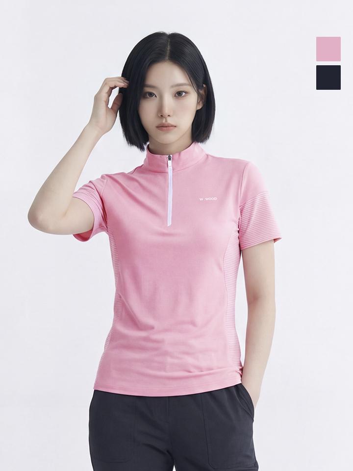 Westwood Women S Striped Color Block Zip-Up Tee_Wo2Wtts332 Navy (Nv)/105